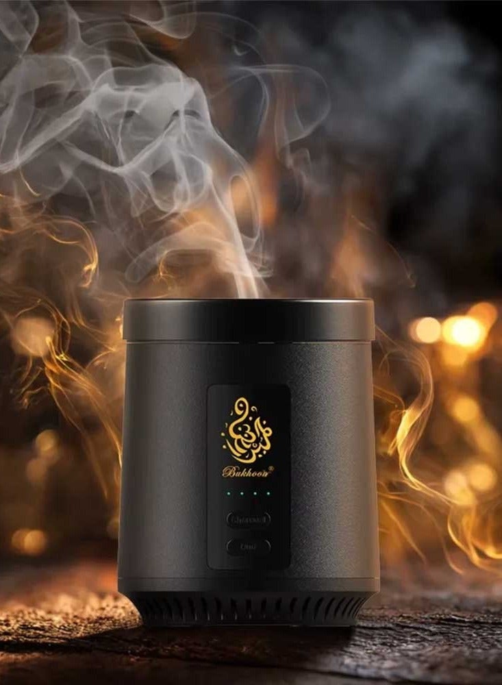 بخون مبخرة بخور إلكترونية مطورة فاخرة – حامل بخور فحم أسود عالي الجودة - Image 2